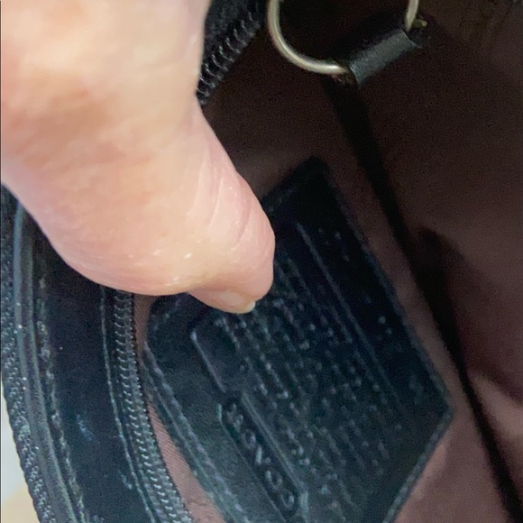 Coach cloth & leather trim evening bag - Picture 4 of 4